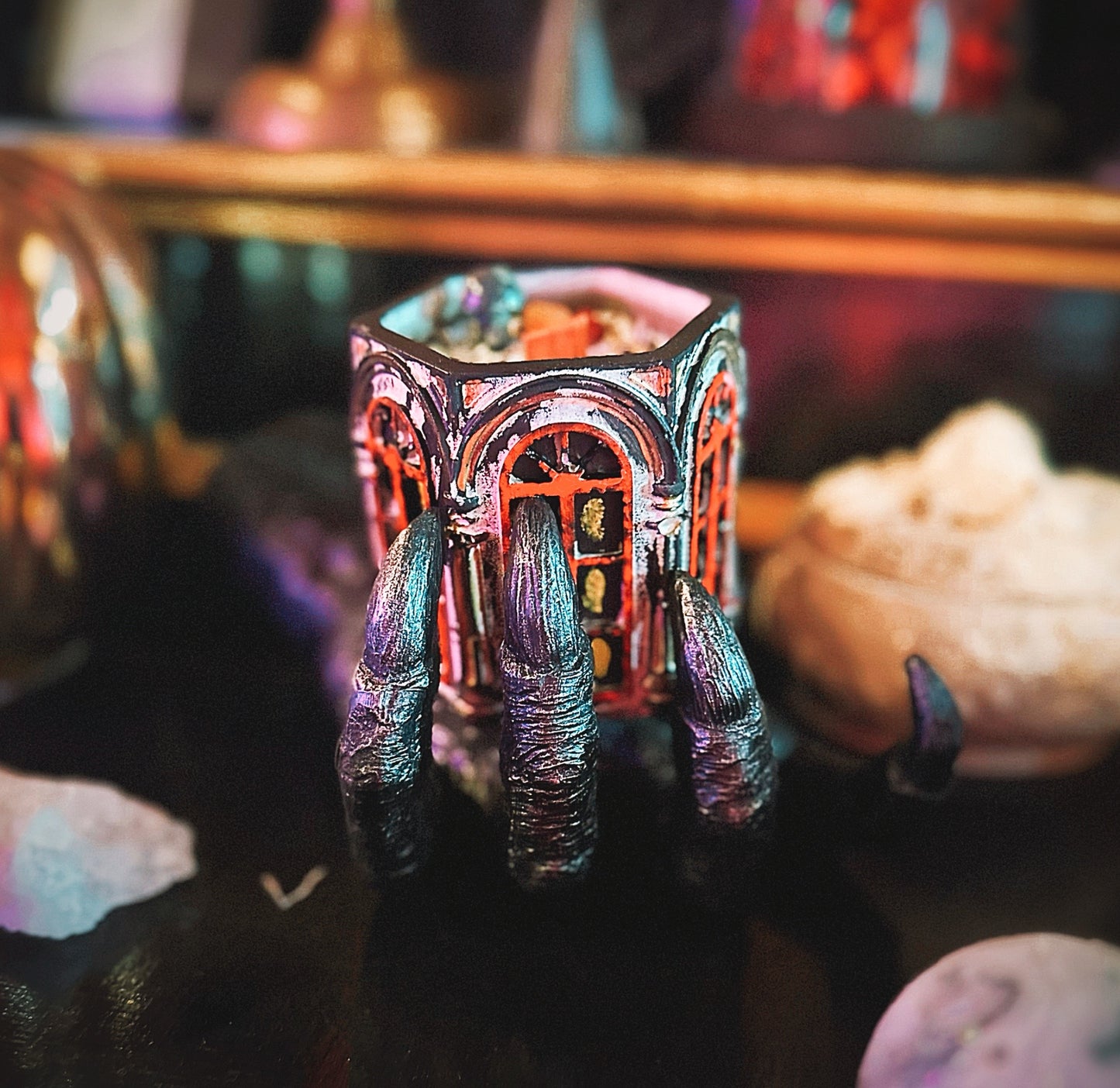 Haunted mansion bloom candle