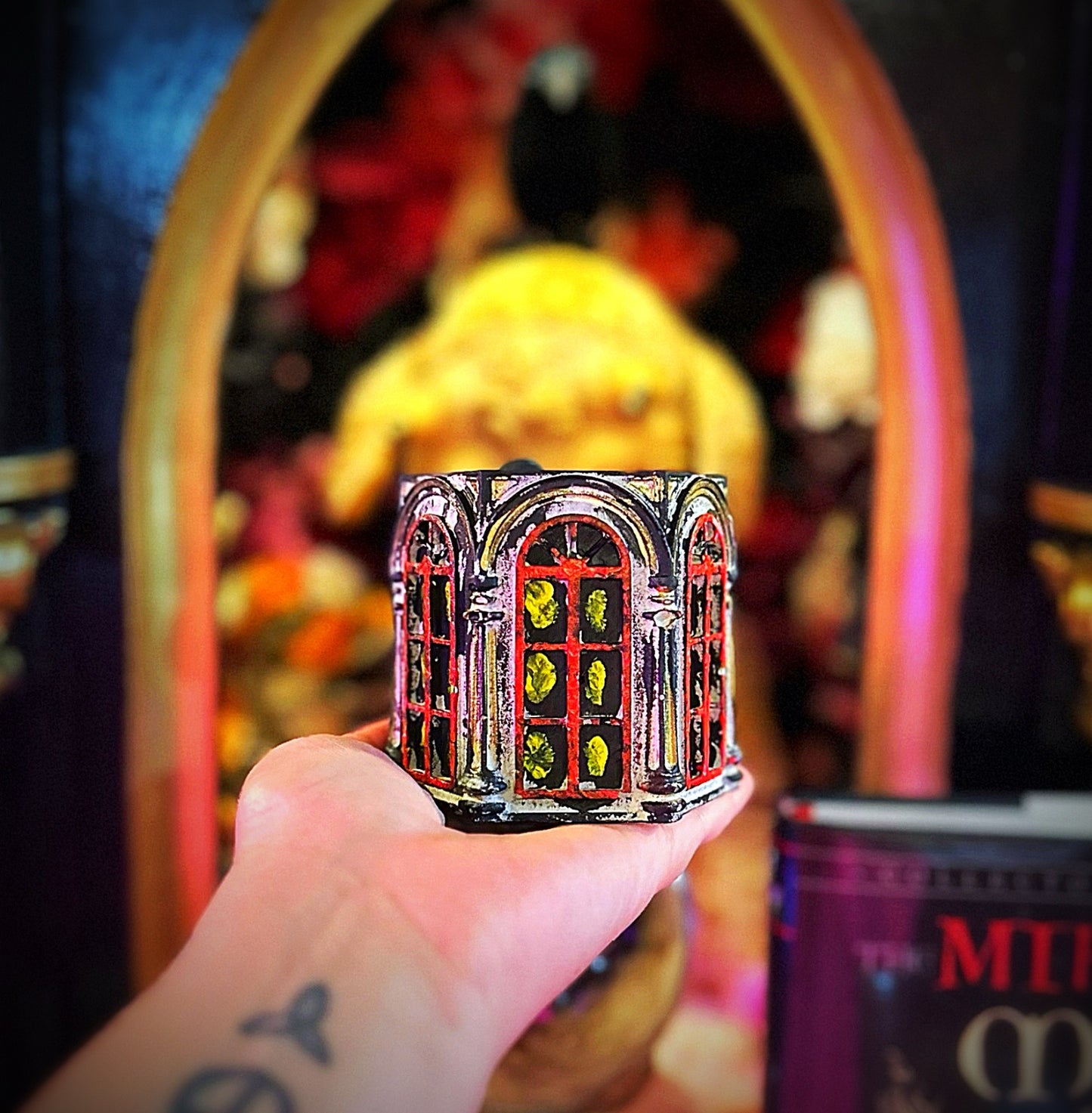 Haunted mansion bloom candle