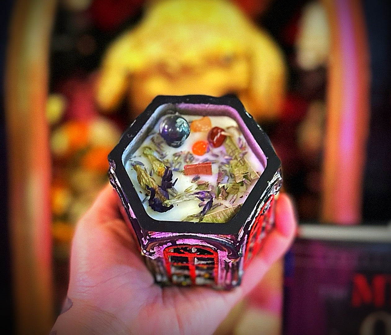 Haunted mansion bloom candle