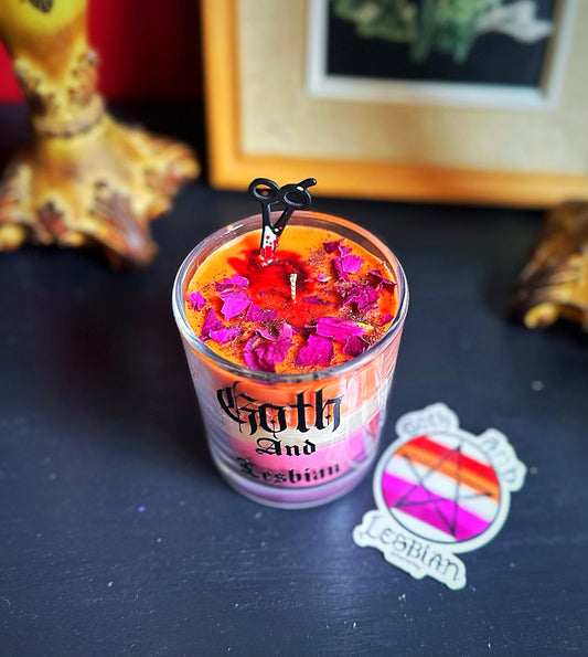 Lesbian and goth candle