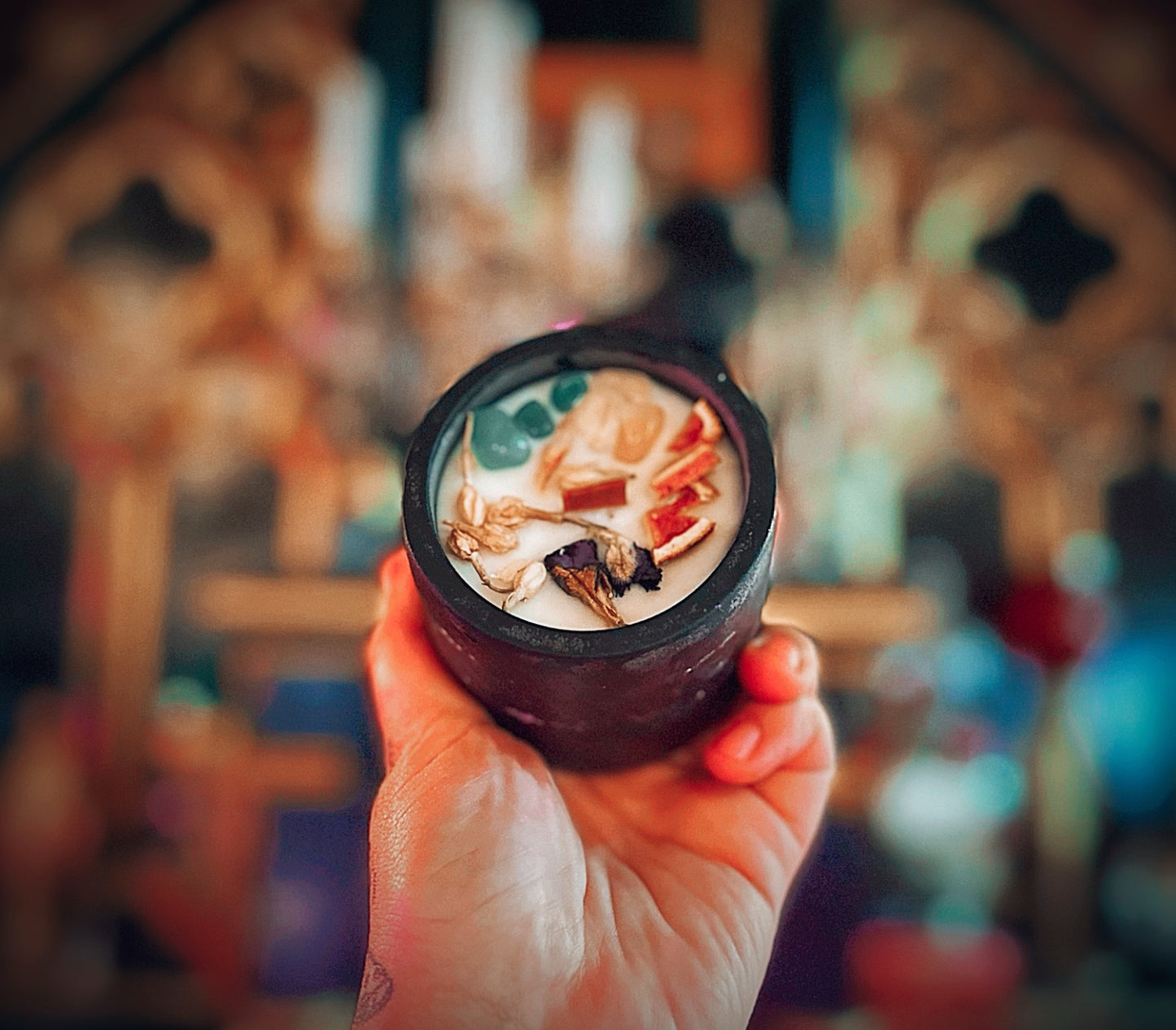 Bloom candle heart and abundance